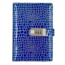 A5 Secret Diary Journal with Lock Student Lined Paper Notebook Blue Stone Cover