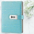 Aqua Stone Pattern Boys Secret Diary Journal with Lock, A5 Ruled Paper Notebook