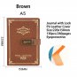 PU Leather Retro Vintage Journal Notebook Lined Paper Diary Planner with Lock