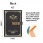 PU Leather Retro Vintage Journal Notebook Lined Paper Diary Planner with Lock
