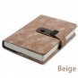 Retro Leather Vintage Journal Notebook Lined Paper Diary Planner With Lock