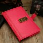 A5 Retro Leather Vintage Journal Notebook Lined Paper Diary Planner with Lock