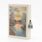 Journal Diary with Lock Hard Cover Locking Notebook Vintage Writing Book Planner