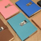 A5 PU Leather Cover Fashion Journal Notebook with Lock Lined Paper Diary Planner