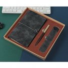 Premium Leather Cover Vintage Travel Journals Retro Three-Piece Notebook Pen