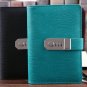 A6 Leather Cover Vintage Journal Notebook Lined Paper Diary Planner with Lock