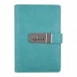 A6 Leather Cover Vintage Journal Notebook Lined Paper Diary Planner with Lock