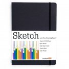 Black Kraft Paper Cover Sketchbook for Artist, No Line A5 Sketch Book on the go