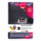 Fruit Theme Leather Diary Journal with Combination Password Lock Secret Notebook