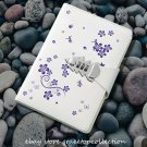 A5 Leather Journal Diary with Combination Password Lock Flower Notebook for Girl
