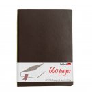 A5 Super Thick Brown Leather Journal, Blank Paper Notebook Sketchbook, 660 Pages