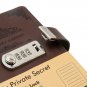 Vintage Leather Diary Journal with Combination Password Lock A5 Private Notebook