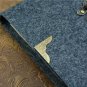 A5 Retro Journal with Lock and Key, Vintage Kraft Paper Leather Notebook, Gray