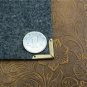 A5 Retro Journal with Lock and Key, Vintage Kraft Paper Leather Notebook, Gray