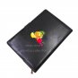 A5 Fruit Leather Journal Diary with Password Lock Black Padlock Notebook for Kid