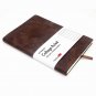 Medium A5 Brown Writing Journal Faux Nubuck Cover Notebook Diary 200 Lined Pages