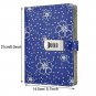 Starry Faux Leather Cover Lockable Secret Diary, Best Gift for Teenage or Adults
