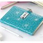 Green Faux Leather Secret Diary Book, Starry Journal with Combination Lock, A5