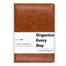 Organize Every Day Undated Planner A5 Classic Lined Paper Journal Leather Cover
