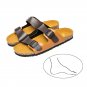 Casual Double Leather Strap Mens Adjustable Sandals Comfort EVA Beach Home Slide