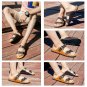 Casual Double Leather Strap Mens Adjustable Sandals Comfort EVA Beach Home Slide