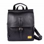 Mens Faux Leather Backpack fit for 13.3" Laptop, Retro Rucksack School Book Bag