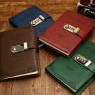 Vintage Leather Journal Diary with Lock 3 Digit Code Secret Notebook 8" Box Pack