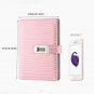 Womens Pink Leather Diary Journal with Code Lock Secret Personal Notebook, Lined
