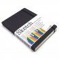 Blank Paper Journal Sketchbook for Drawing A5 Size Black Cover with Elastic Band