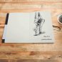 Blank Paper Journal Sketchbook for Drawing A5 Size Black Cover with Elastic Band