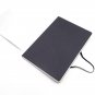 Blank Paper Journal Sketchbook for Drawing A5 Size Black Cover with Elastic Band