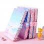 Girls Unicorn Hardcover Writing Journal Diary Magnet Closure 7" Travel Notebook
