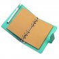 A5 Green Faux Leather 6 Rings Binder Notebook Travel Refillable Journal Diary