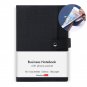 A5 College Ruled Leather Notebook with Phone Case Snap Closure Lay Flat 192 Page