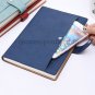 A5 College Ruled Leather Notebook with Phone Case Snap Closure Lay Flat 192 Page