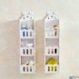 White Wooden Wall Shelf Hanging Home Decoration for Bathroom Kitchen Living Room