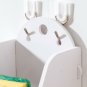 White Wooden Wall Shelf Hanging Home Decoration for Bathroom Kitchen Living Room