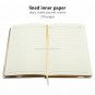 Golden Hardcover Ruled Paper Notebook with Gold Edge A5 288 Pages Personal Book