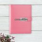 Refillable Journal Notebook with Password Code Lock, A5 Pink Leather Lined Pages