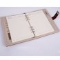 Refillable Journal Notebook with Password Code Lock, A5 Pink Leather Lined Pages