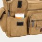 Mens Messenger Bag Canvas for Work and School Medium Size Crossbody Shoulder Bag