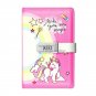 Unicorn Notebook with Combination Lock for Girls, 260 Pages Ruled Paper
