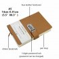 A5 Woven Leather Secret Diary with Digital Password Lock, 200 Pages Lined Paper