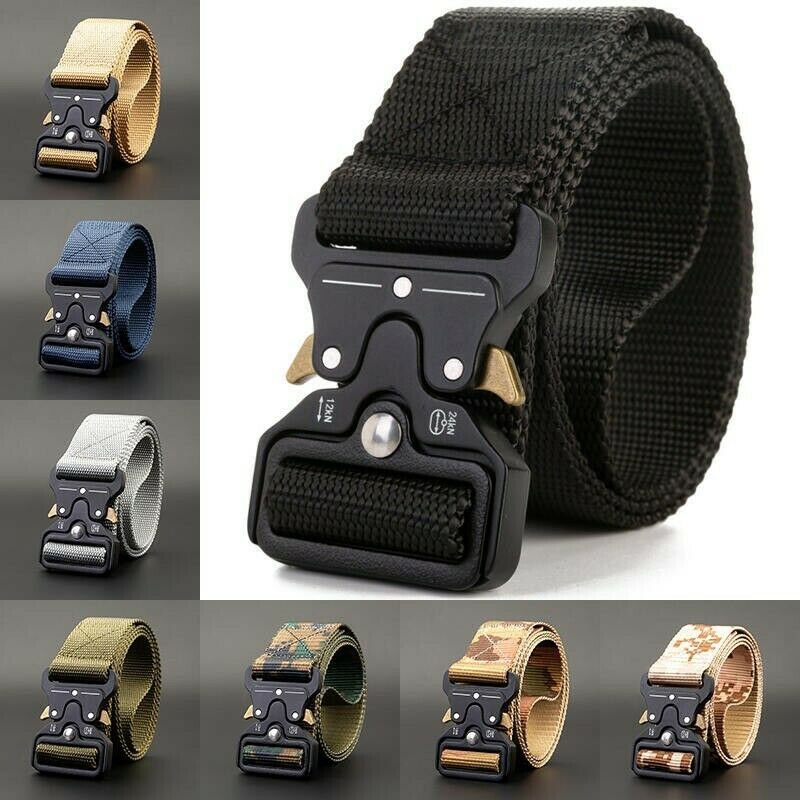 Men's Tactical Belt Big and Tall with Quick Release Buckle for Outdoor