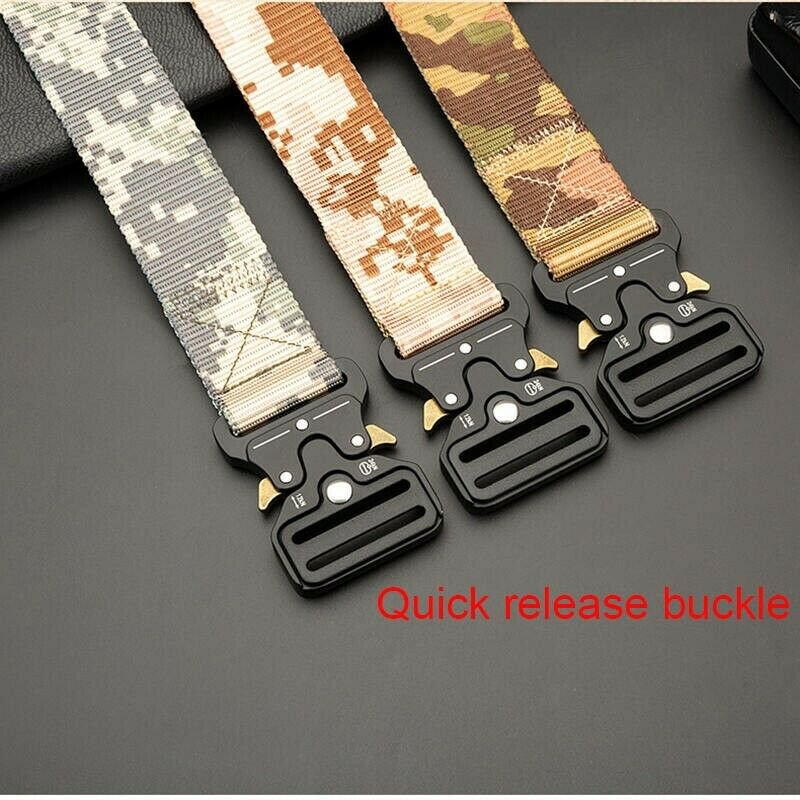 Men's Tactical Belt Big and Tall with Quick Release Buckle for Outdoor
