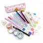Bullet Dotted Journal Kit - Black Dotted Journal, Stencils, Colorful Pens, Washi Tapes