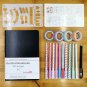 Bullet Dotted Journal Kit - Black Dotted Journal, Stencils, Colorful Pens, Washi Tapes