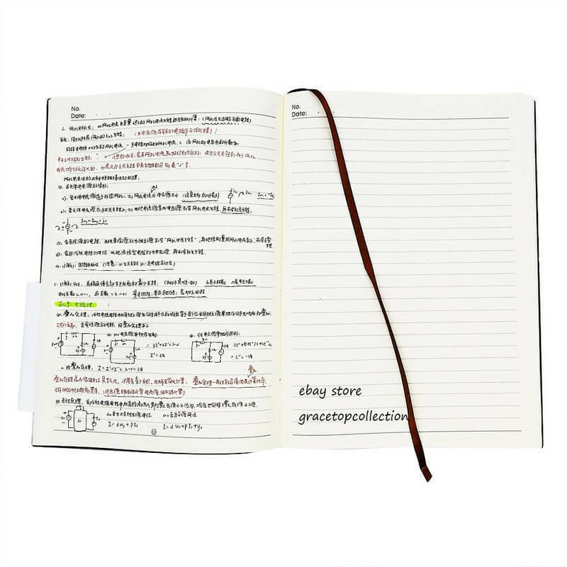 A4 Notebook Soft Leather Cover 400 Pages Lined Writing Paper