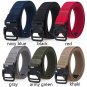 Men's stretch belt black with Double D ring for Jeans, 38mm Elastic Webbing Belt