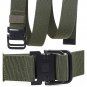 Men's stretch belt black with Double D ring for Jeans, 38mm Elastic Webbing Belt